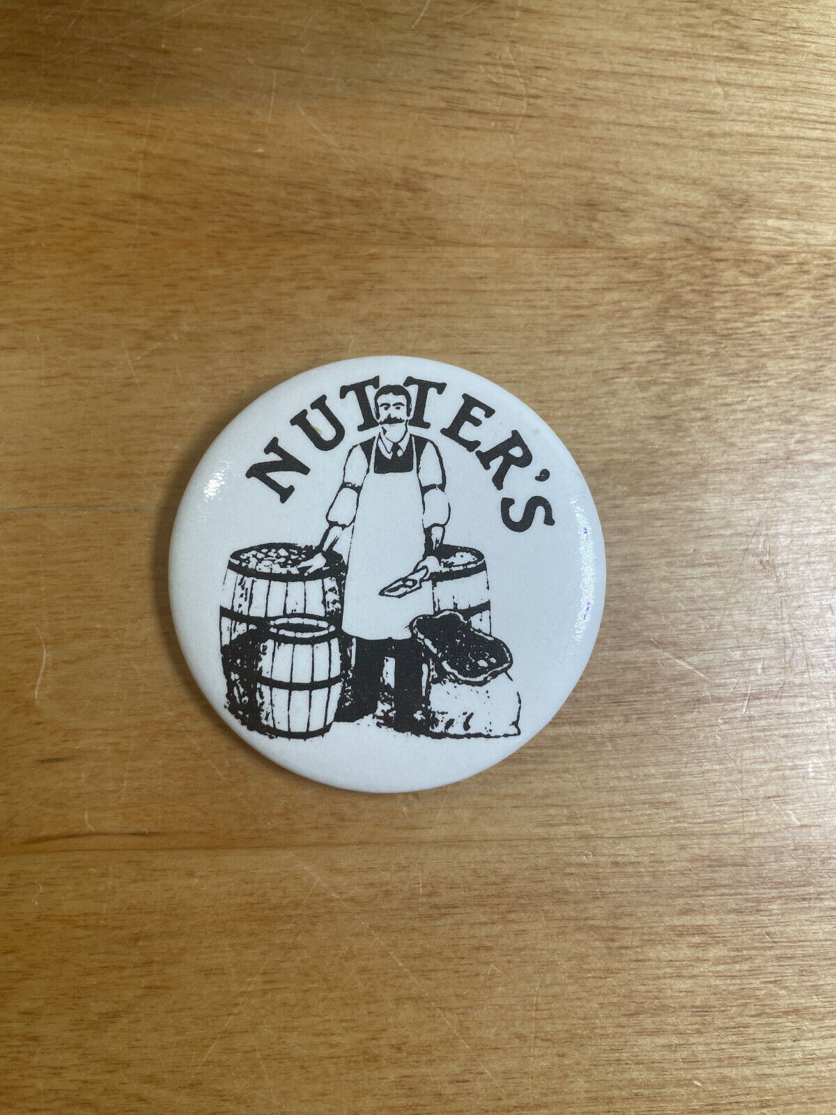 Nutter\'s Peanuts Advertisement Marketing Vintage Metal Pinback Pin Button
