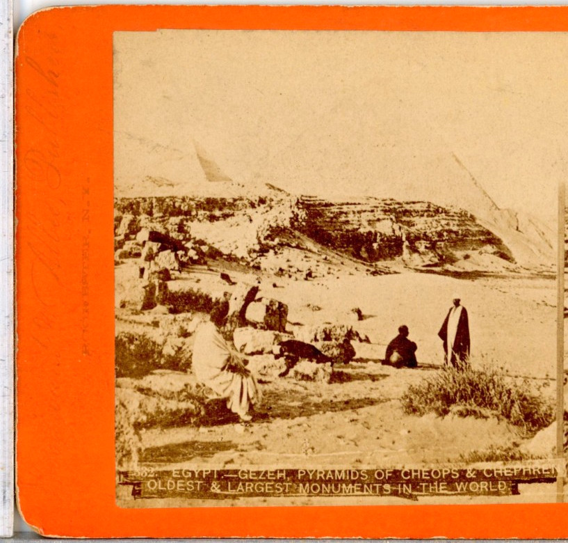 EGYPT, Gezeh, Pyramids Of Cheops & Chephren, Largest & Oldest--Stereoview A159 EGYPT, Gezeh, Pyramids Of Cheops & Chephren, Largest & Oldest--Stereoview A159
