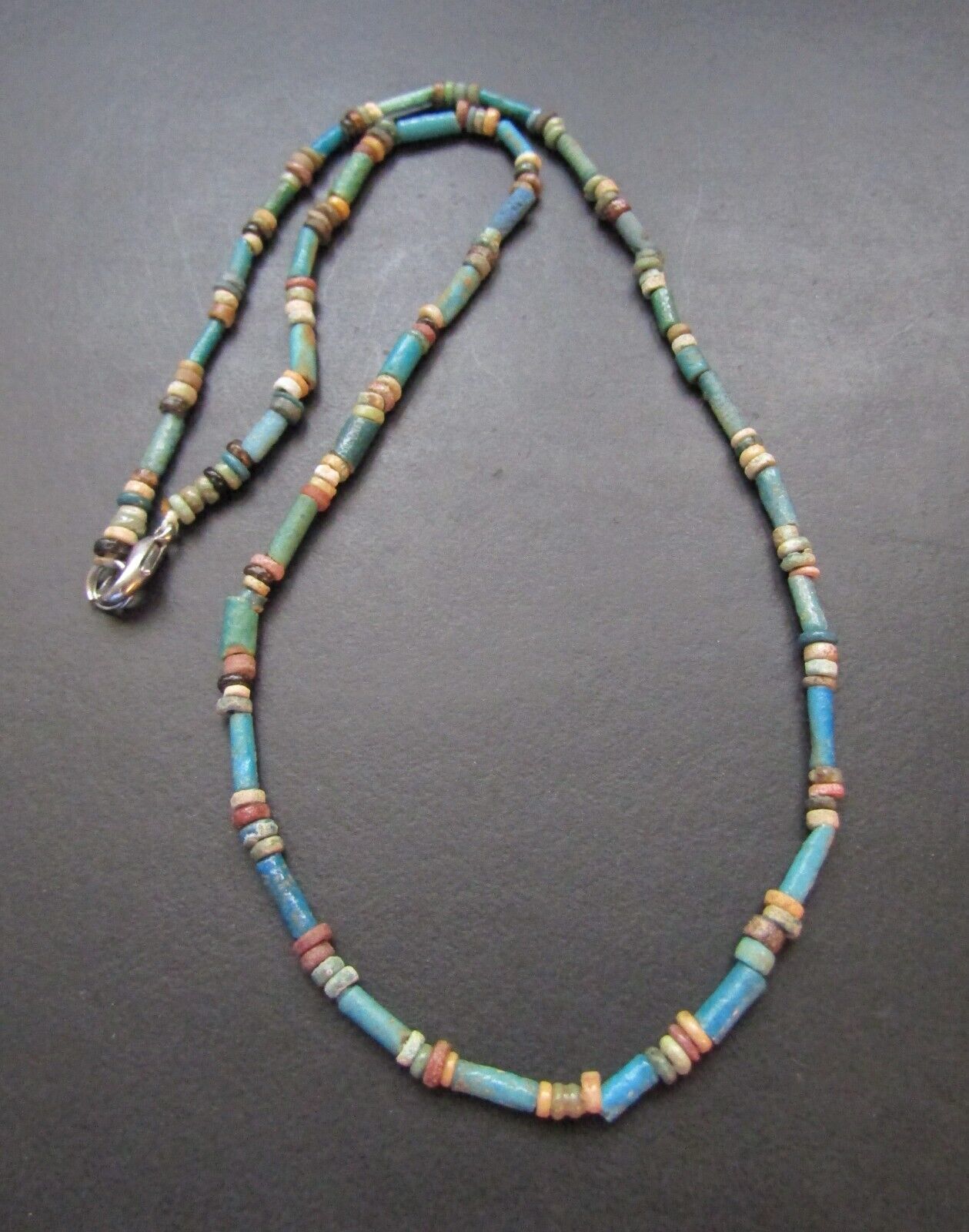 NILE Ancient Egyptian Amulet Mummy Bead Necklace ca 600 BC