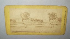 Old Antique Vtg 1800s Egypt Philae Phararoh's Bed Stereoview Photo Card Nice picture