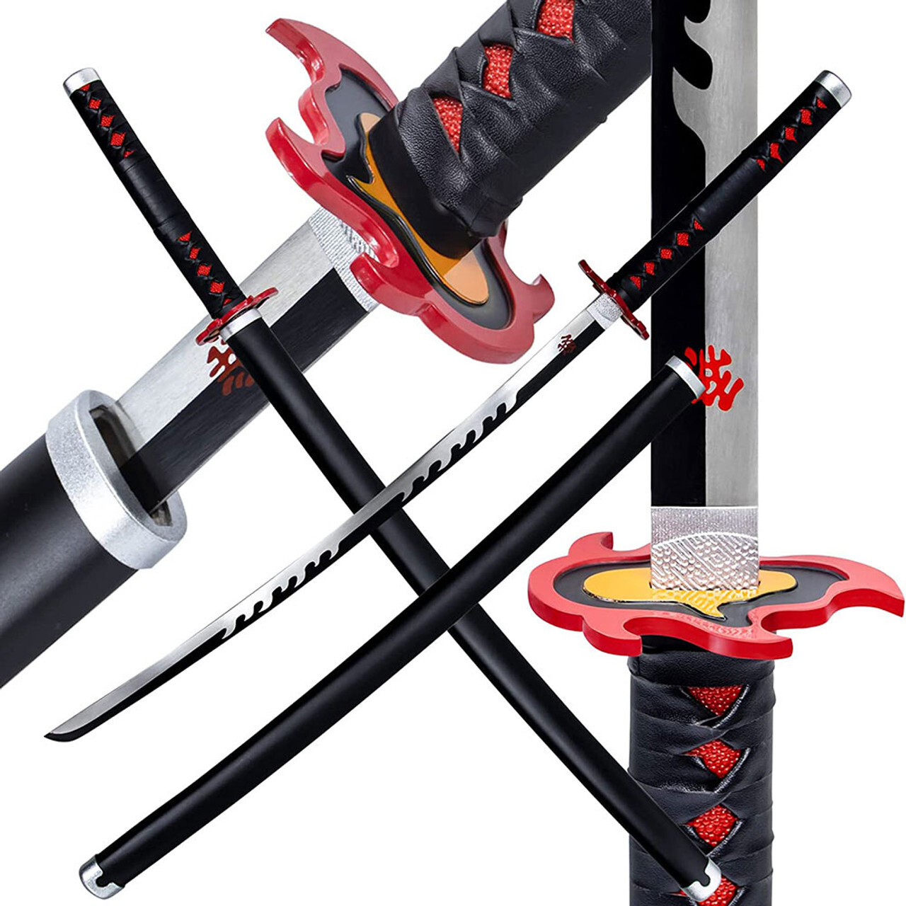 Demon Slayer - Tanjiro Kamado's Black Nichirin Katana 2.0 Tanjiro Sword Metal
