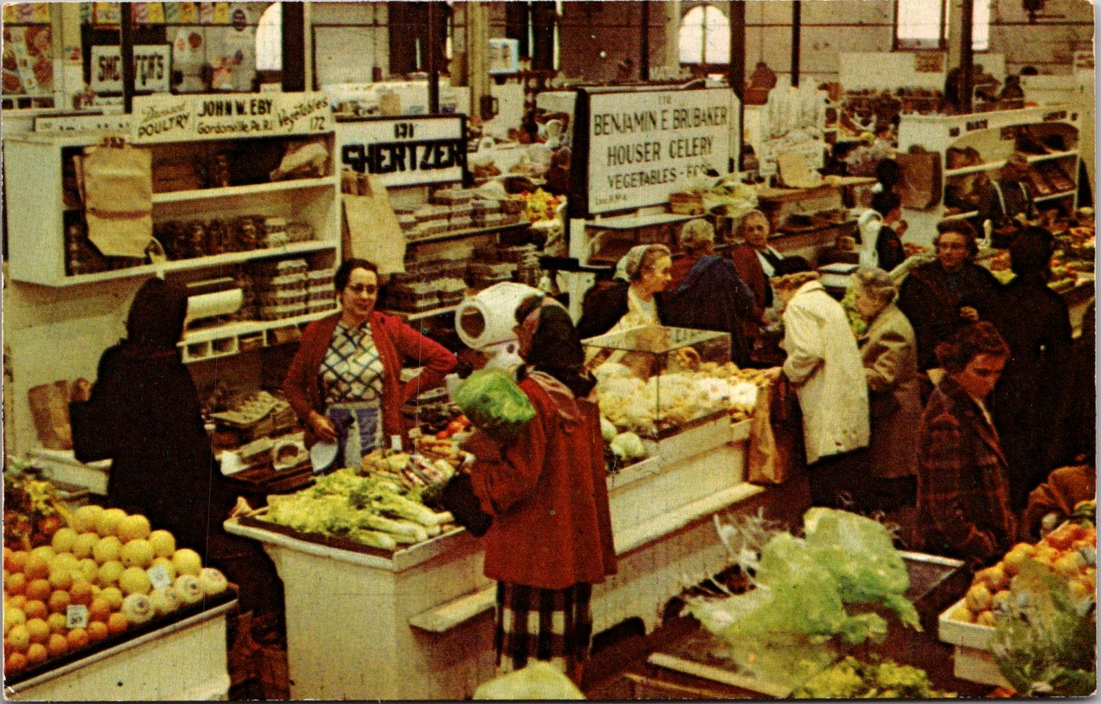 Pennsylvania Dutch Farmers Markets Vintage Postcard 5P21-6 Pennsylvania Dutch Farmers Markets Vintage Postcard 5P21-6