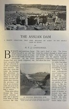 1913 Egypt Assuan Dam Aswan Dam Esneh illustrated picture