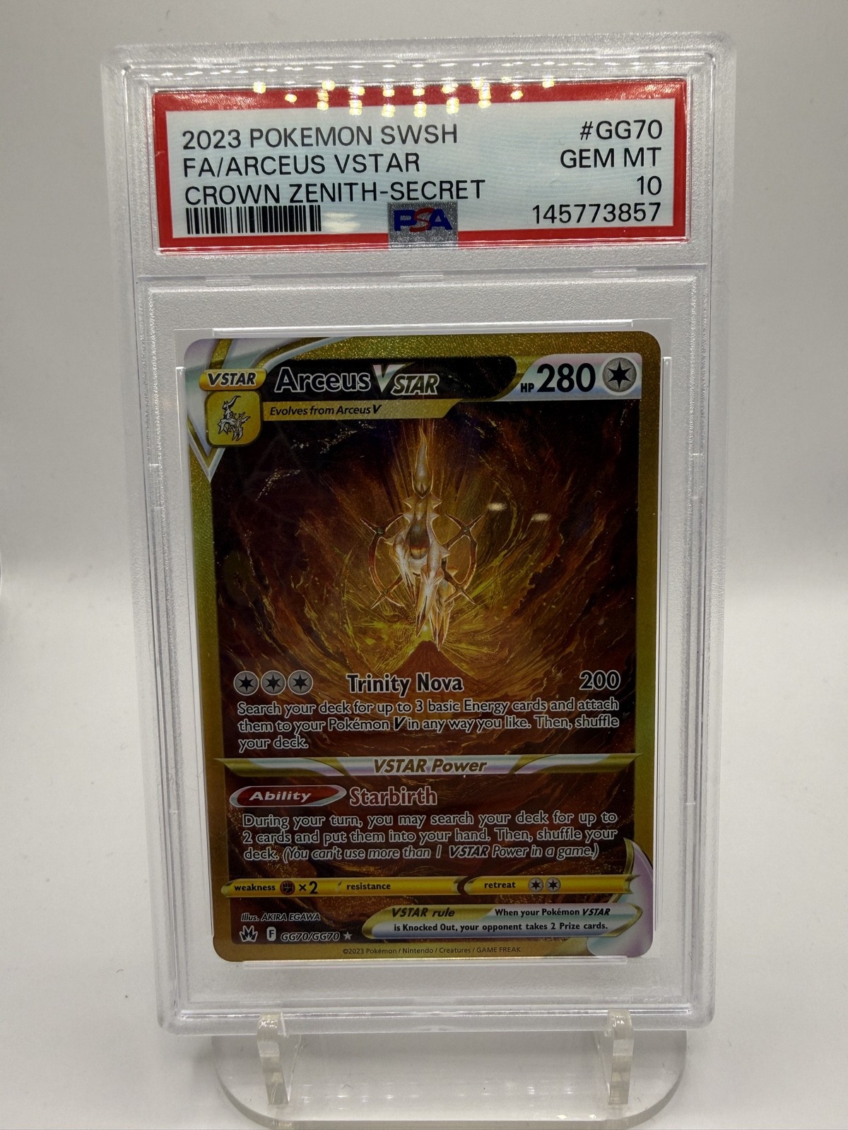 Arceus VSTAR (Secret) Gg70/Gg70 Swsh: Crown Zenith: Galarian Gallery PSA 10 Arceus VSTAR (Secret) Gg70/Gg70 Swsh: Crown Zenith: Galarian Gallery PSA 10