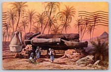 Phoenix Antique Egypt Postcard MIT RAHINA Memphis Statue of Ramses 1907 picture