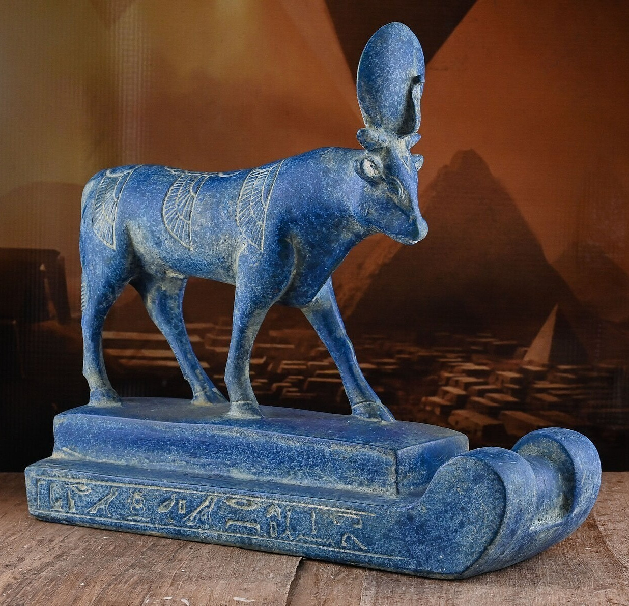 Authentic Ancient Egyptian Antiquities Hathor Statue As Cow Antique Rare BC