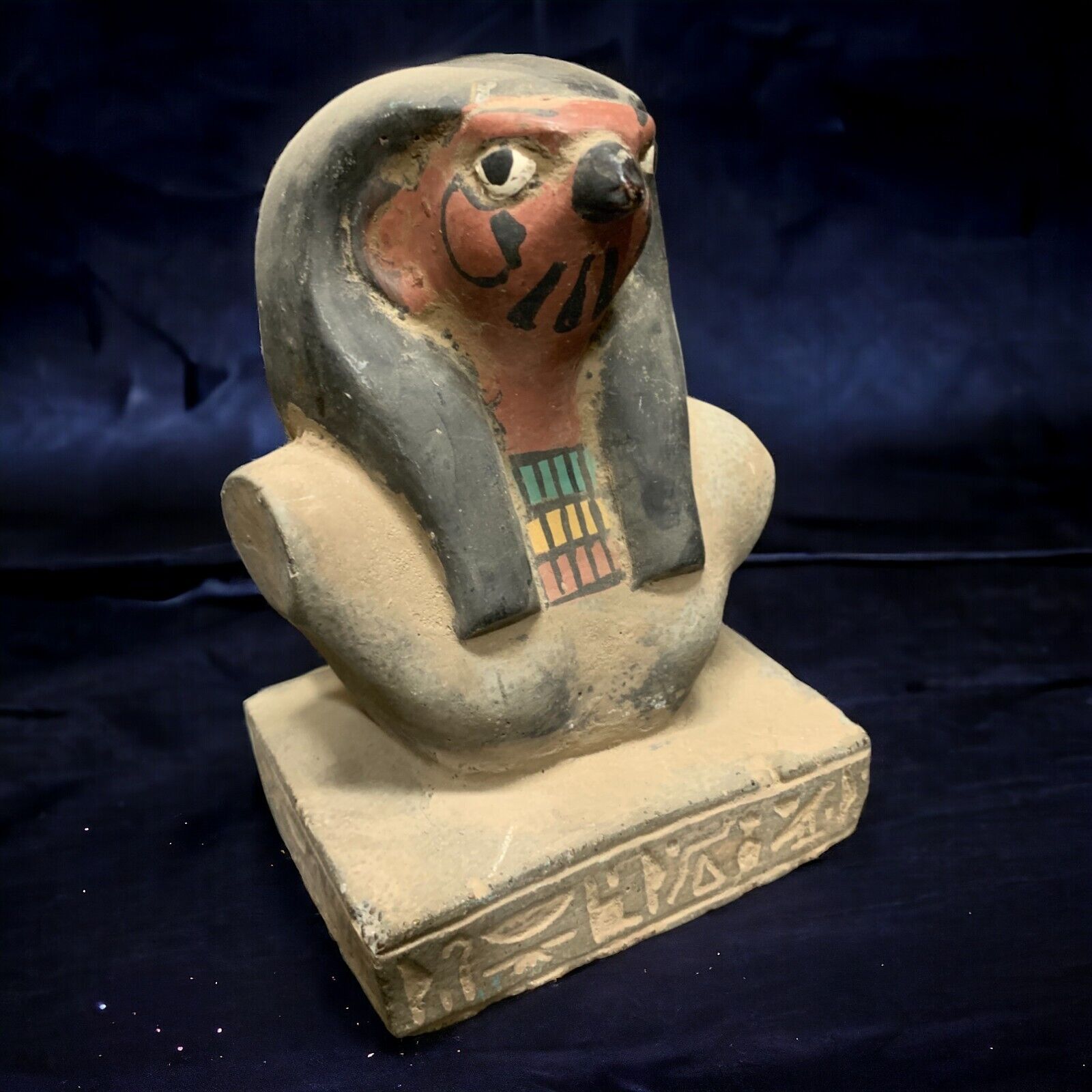 Rare God Egyptian Head Horus Sun God Ancient The Pharaonic Statue Egyptian BC