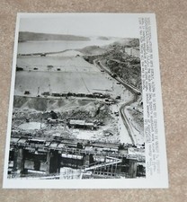 ORIGINAL ASWAN DAM PHOTO EGYPT NILE RIVER VINTAGE Al-Sadd al-ʿĀlī Manteqet  picture