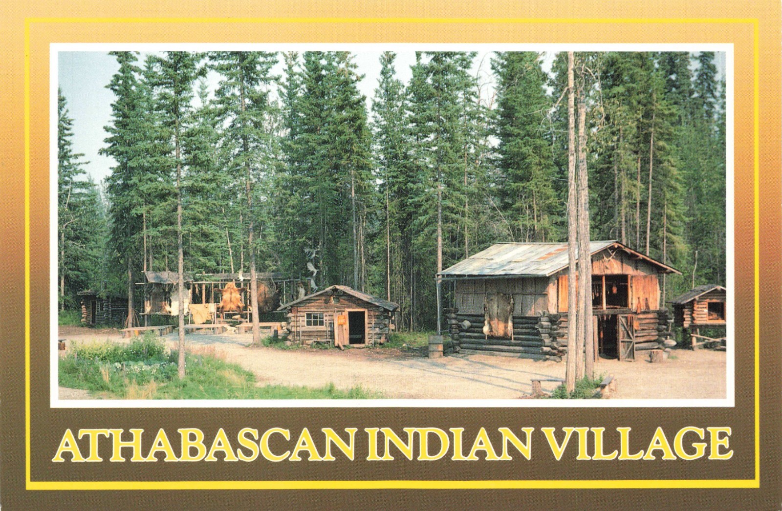 Postcard Alaska Athabascan Indian Chena Village Nomadic Hunter-gatherers