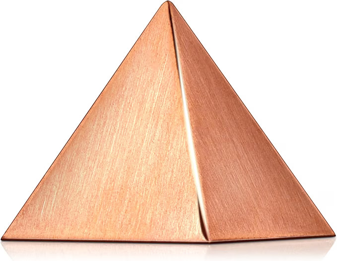 Solid Copper Pyramid Purple Gold Giza Shaped for Meditation 1.25 Inch Meditat...