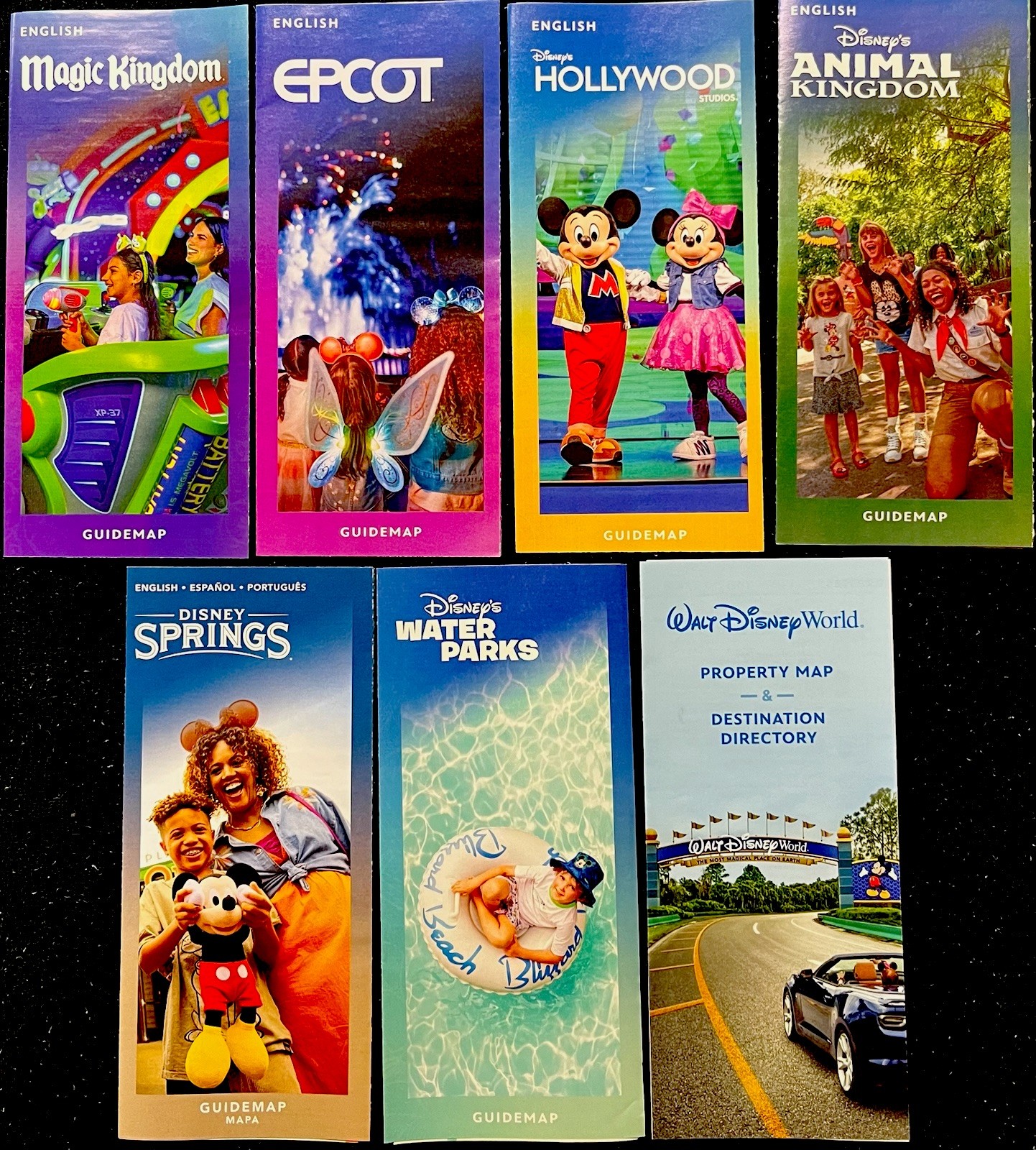 Theme Part Guide Map NEWEST 2026 Walt Disney World Theme Park Guide Maps 7 Current Maps ...