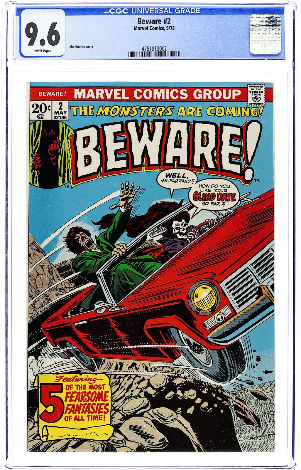 Beware #2 CGC 9.6 1973 4751813002