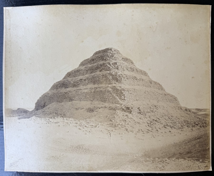 19th Century Albumen Bonfils Egyptian Step Pyramid Saqqara Egypt 9