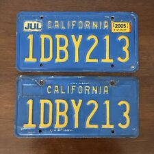 1970s Blue California License Plates Great Pair picture