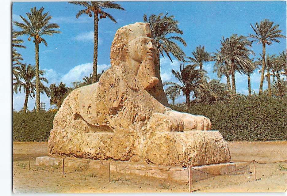 Postcard Sphinx of Saqqara Giza Egypt Postcard Sphinx of Saqqara Giza Egypt