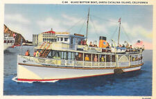 Glass Bottom Boat, Santa Catalina Island, Linen Postcard picture