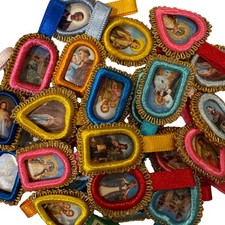 Set of 4 Embroidered Detente con Santo – Mini Shrine Folk Art Devotionals picture