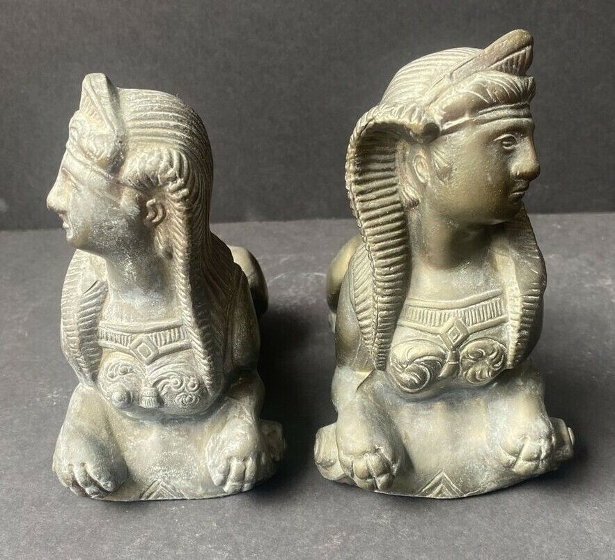 Pair Of Egyptian Sphinxes 6”