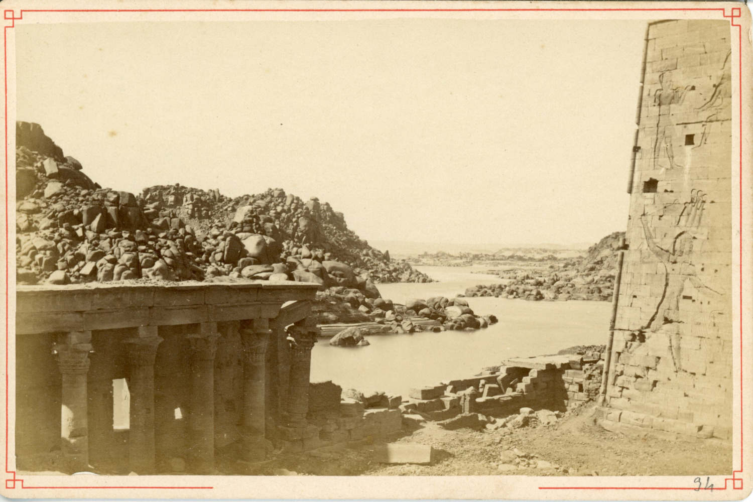 Egypt, Philae, ca.1885, vintage albumen print vintage albumen print shot
