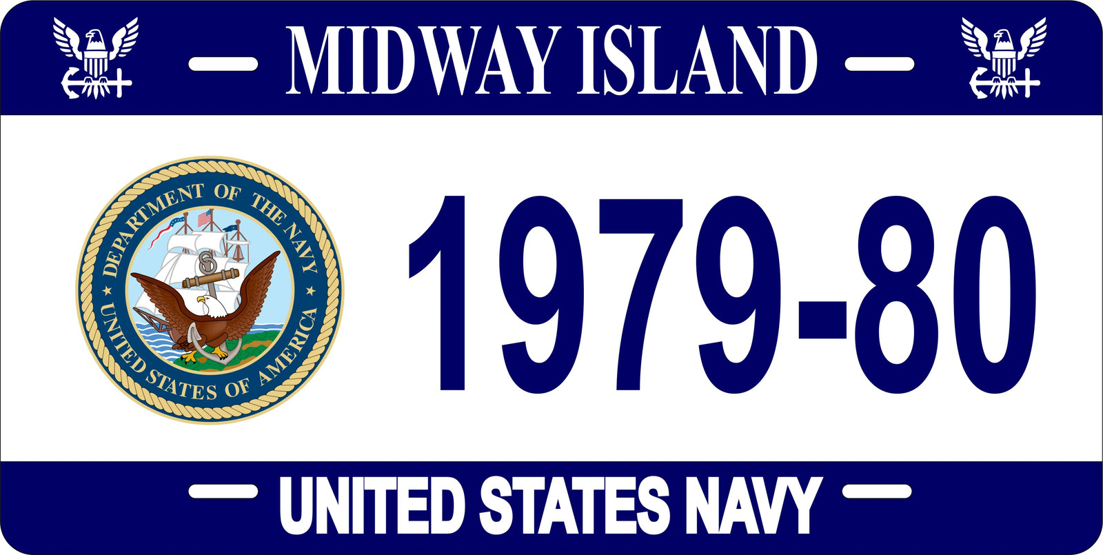 US Navy Midway Island Military Novelty License Plate Custom Auto Moto Bike US Navy Midway Island Military Novelty License Plate Custom Auto Moto Bike