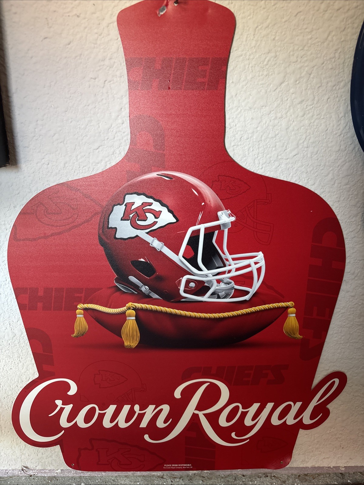 Crown Royal Kansas City chiefs Bar Sign NFL