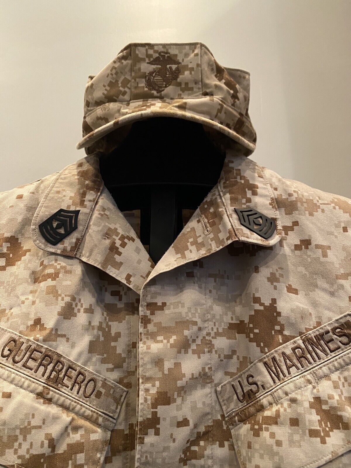 USMC Named Desert Marpat Cammie Blouse Shirt Jacket Top Small/Short S/S 1st Sgt