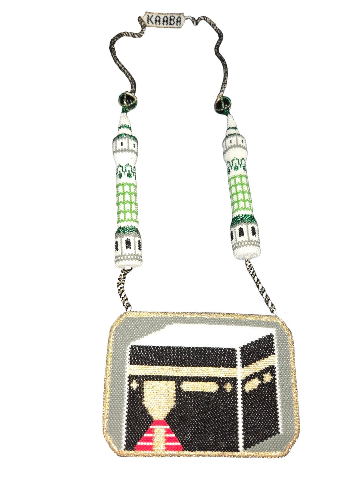 Handmade Beaded Kaaba with Minaret Details Islamic 19