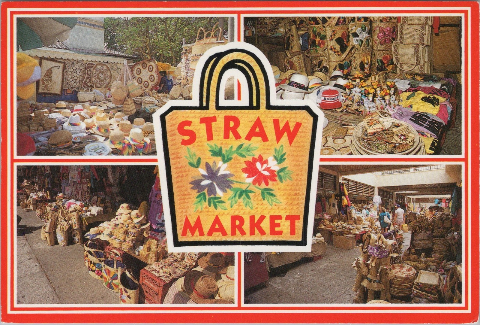 Bahamas straw markets and island handicrafts Bahamas Scenic Prints 4x6 Postcard