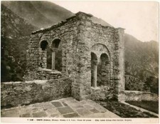 the pronaos, Abbey of San Pietro al Monte, Civate, Lombardy, Italy- Old Photo picture