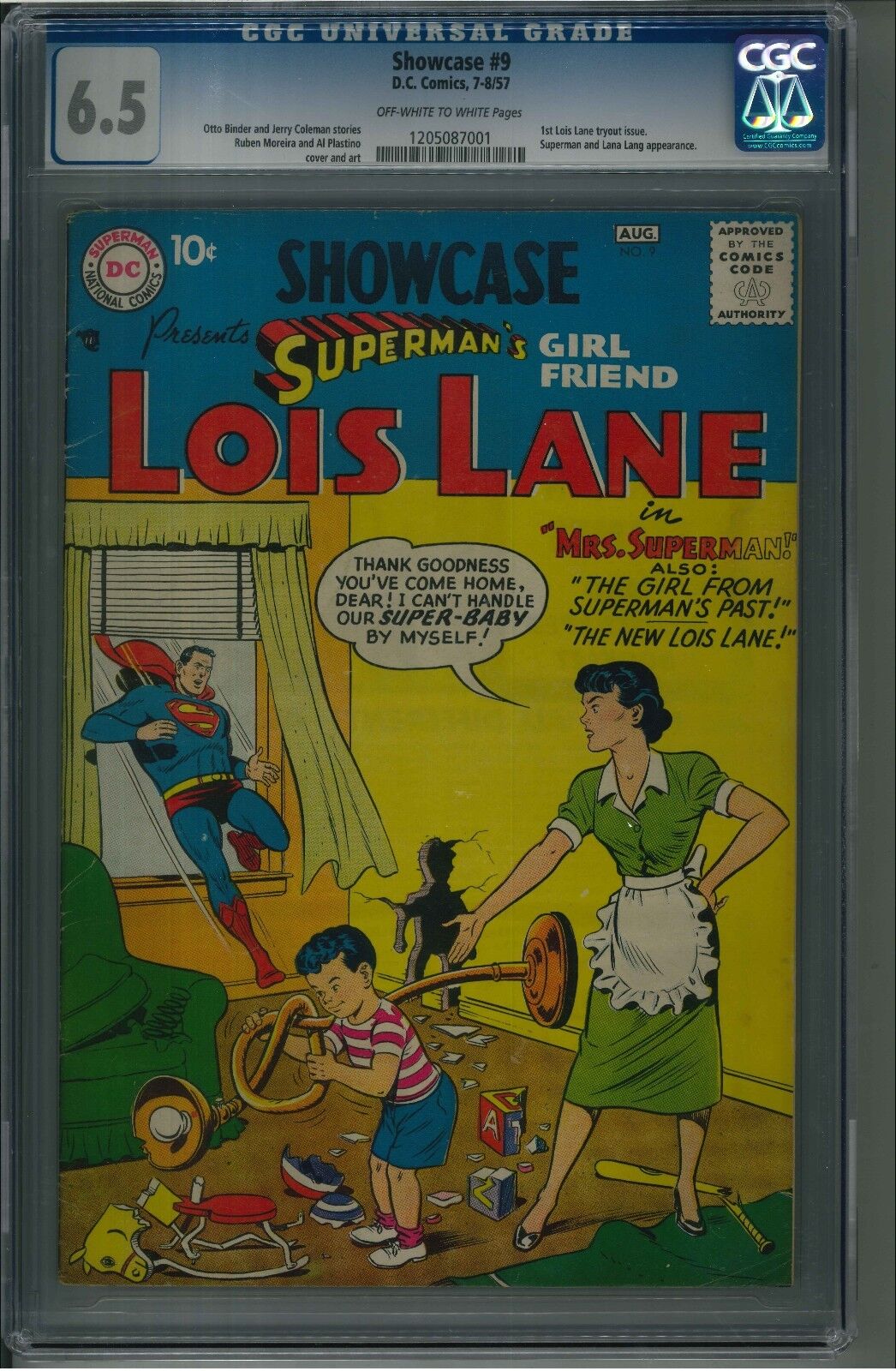 Showcase 9 CGC 6.5 OW/W Silver Age Key DC Comic Intro Lois Lane IGKC L@@K