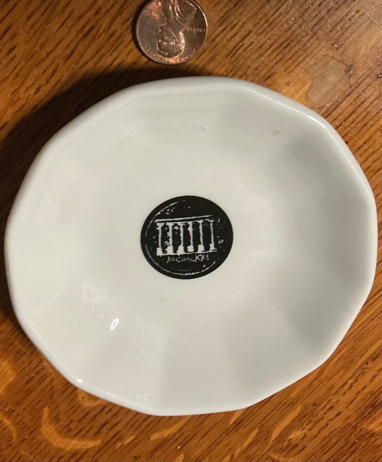 SHENANGO China butter pat ashtray THE COLONNADE Hotel Boston Restaurant 1971