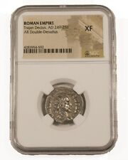 NGC XF Trajan Decius Antoninianus Roman Silver 1st Christian Persecution Decree picture