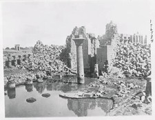 Karnak Egypt. First court of the temple at Karnak. 1922 OLD PHOTO picture