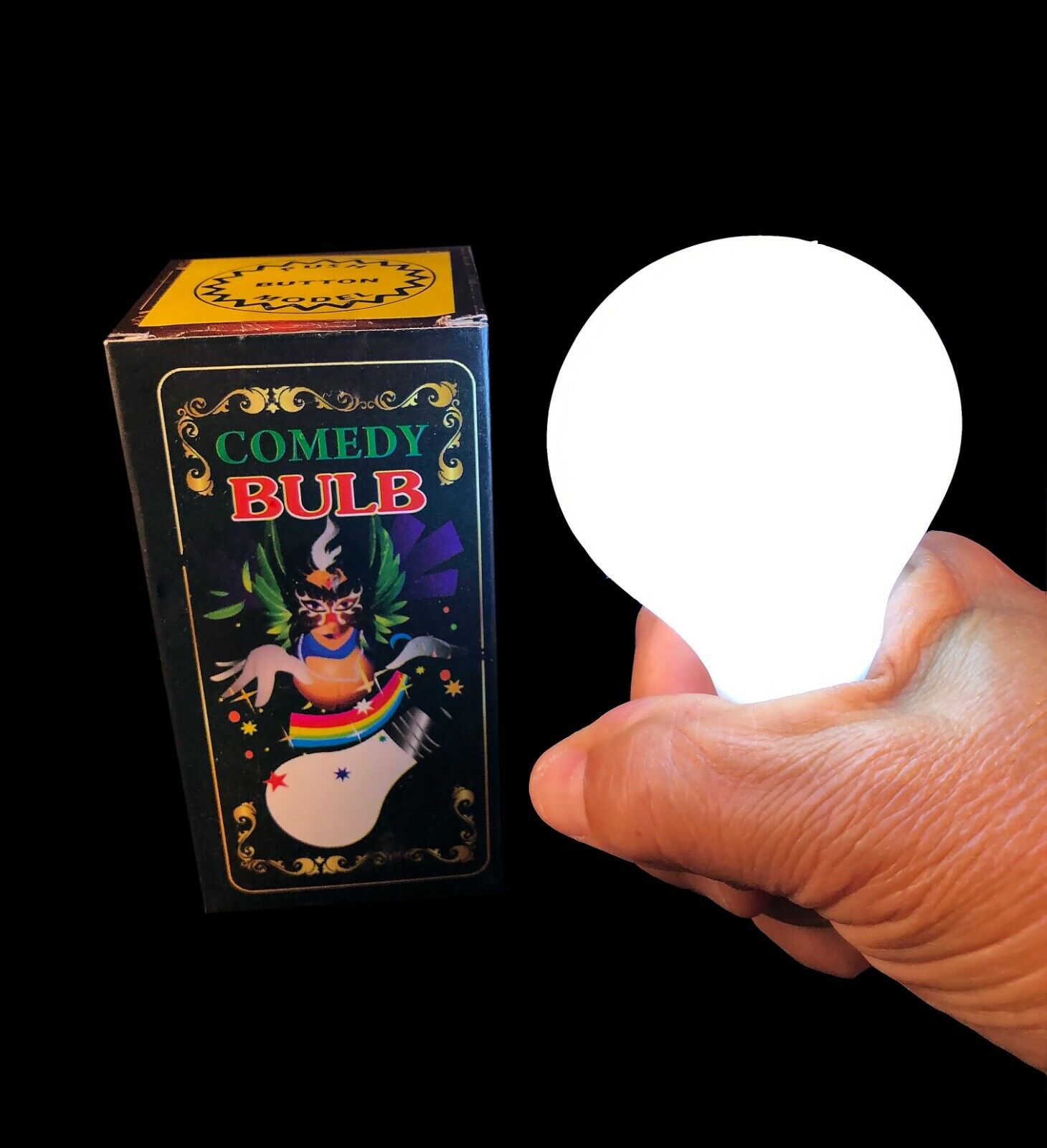 MAGIC TRICK COMEDY LIGHT BULB - Joke Prank Gag Stage Hand Mouth Toy