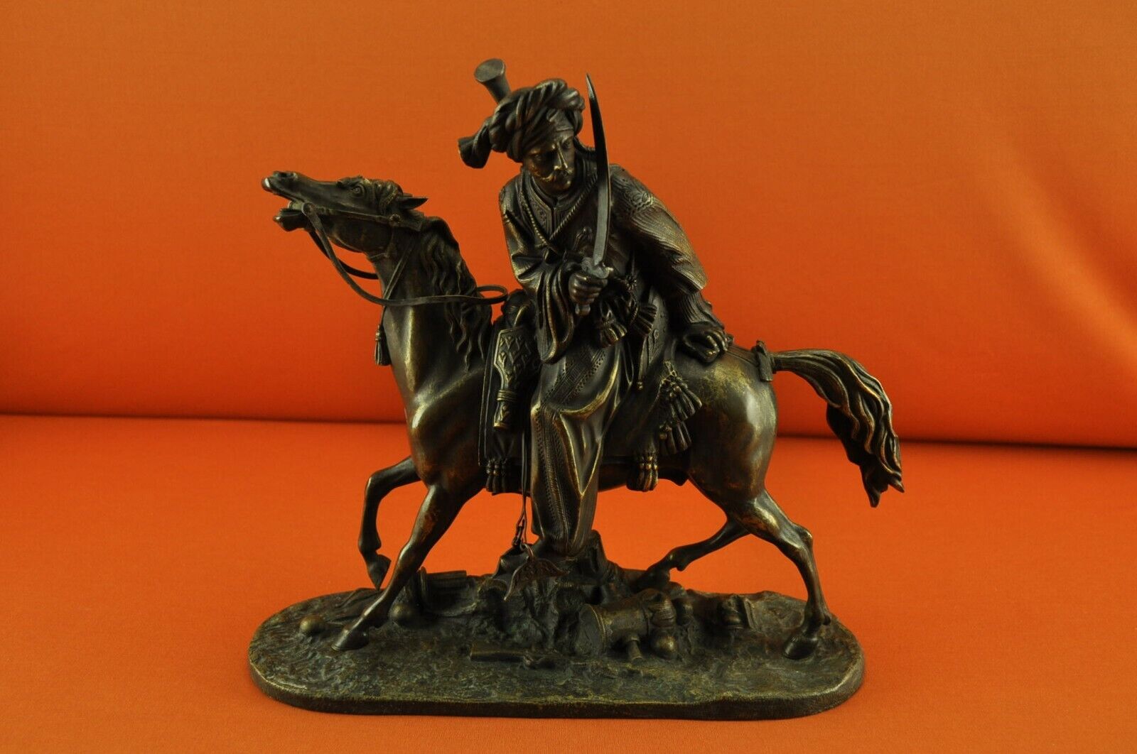 Bronze figure of an Arab rider