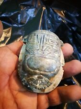 Rare Ancient Egyptian Antiques Scarab Beetle khepri Carving Stone Egypt BC picture