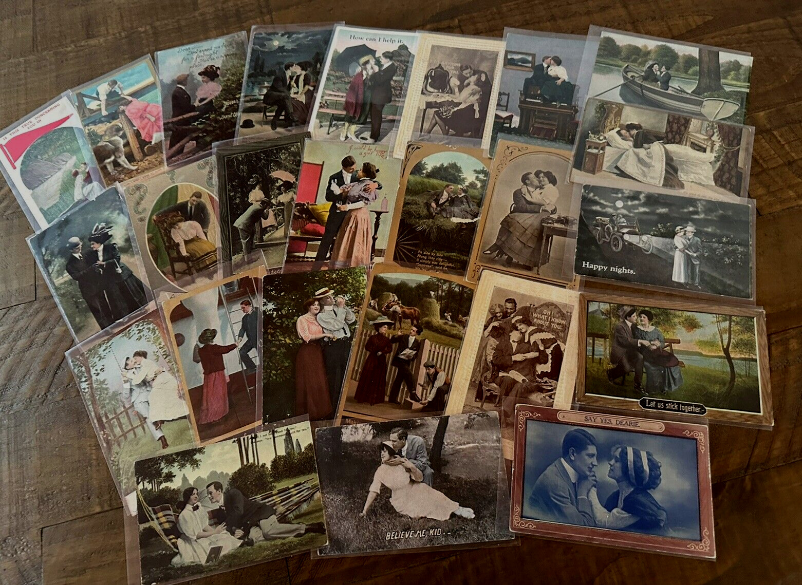 LOT of 25 Early 1900's~SENTIMENTAL Lovers COURTSHIP~Romantic~ POSTCARDS-~h502