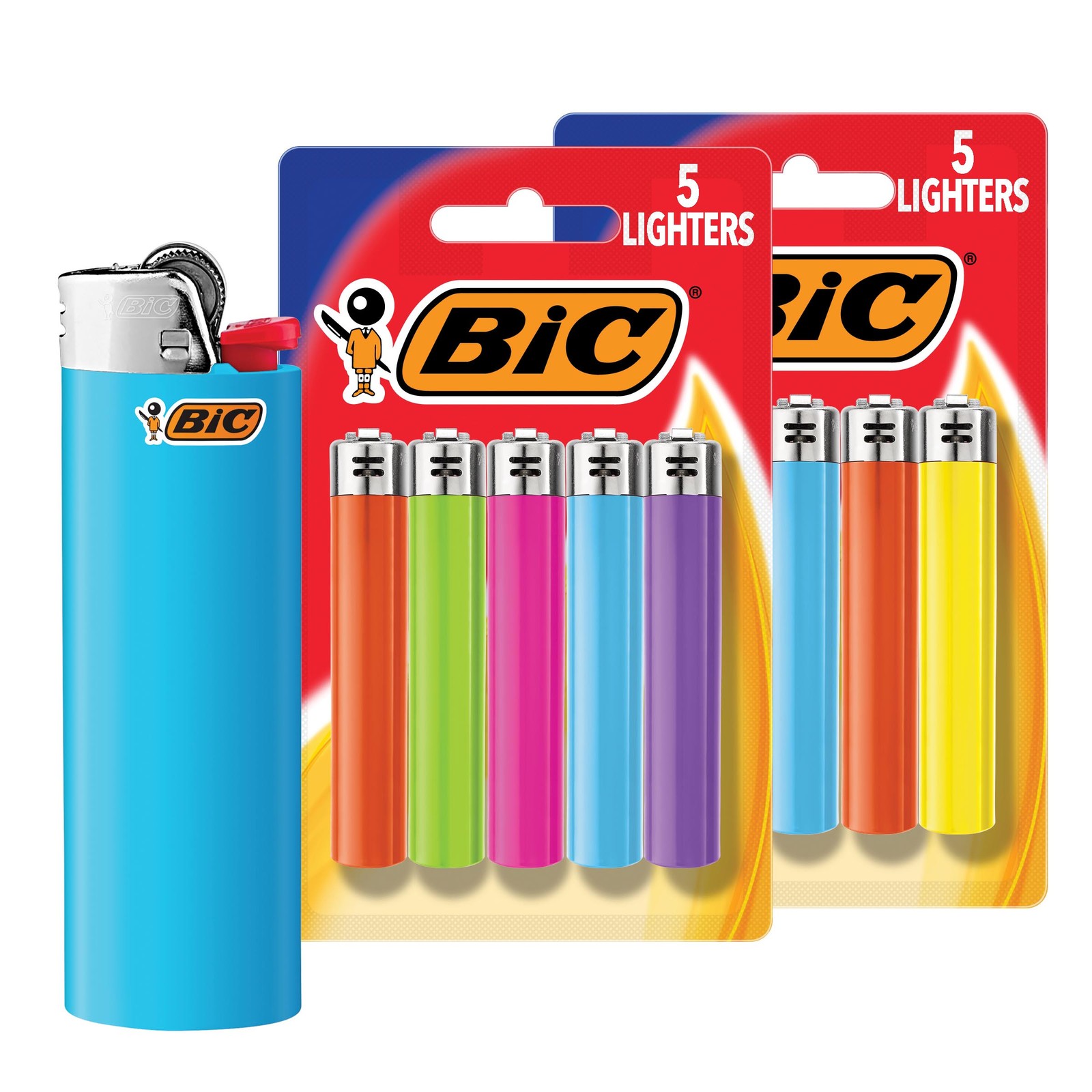 BIC Pocket Lighters, Fashion Assorted Colors, 10-Pack of Lighters (Colors May BIC Pocket Lighters, Fashion Assorted Colors, 10-Pack of Lighters (Colors May