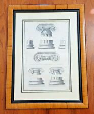 THE PALATINO COLLECTION LITHOGRAPH PRINT – ARCHITECTURAL– GREEK COLUMN BLUEPRINT picture