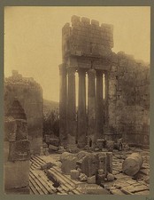 Photo:Baalbek Lebanon 1890s Temple of Bacchus Pronaos Fluted Columns picture
