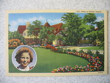BEVERLY HILLS, CA ~ 1930s home of SHIRLEY TEMPLE linen postcard 810 picture