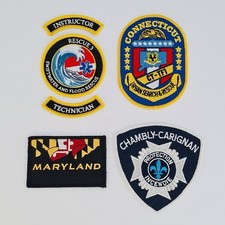 Fire Rescue EMS Embroidered Patch Lot of 6 Connecticut Maryland Swiftwater picture