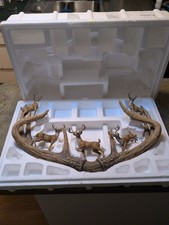 2007 Majestic Nobility Ltd Ed Resin Deer Antler & Figures Bradford Exch Display picture
