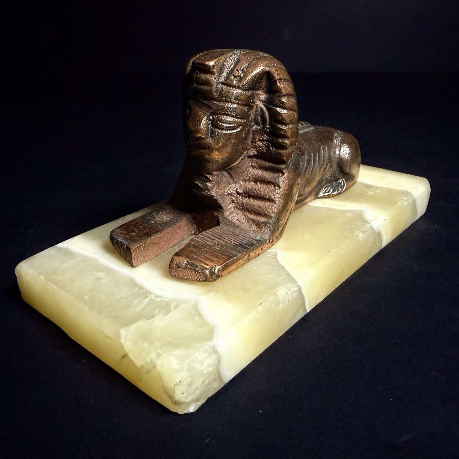 Vintage Small Egyptian Sphinx Figurine Art Sculpture Paperweight Vintage Small Egyptian Sphinx Figurine Art Sculpture Paperweight