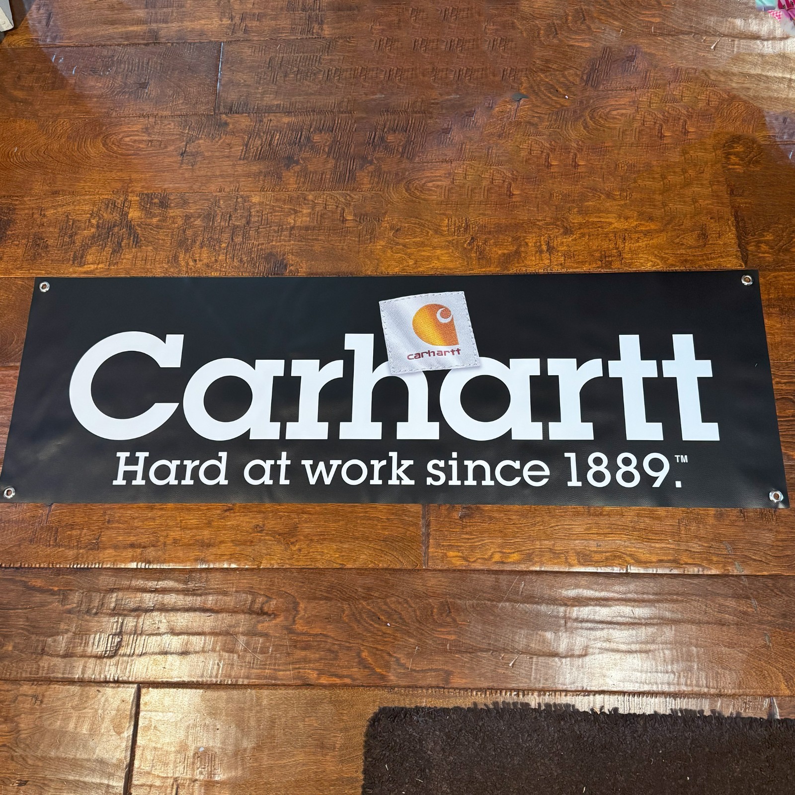 Carhartt Banner 4FT – “Hard at Work Since 1889” Vinyl Sign Workwear Display