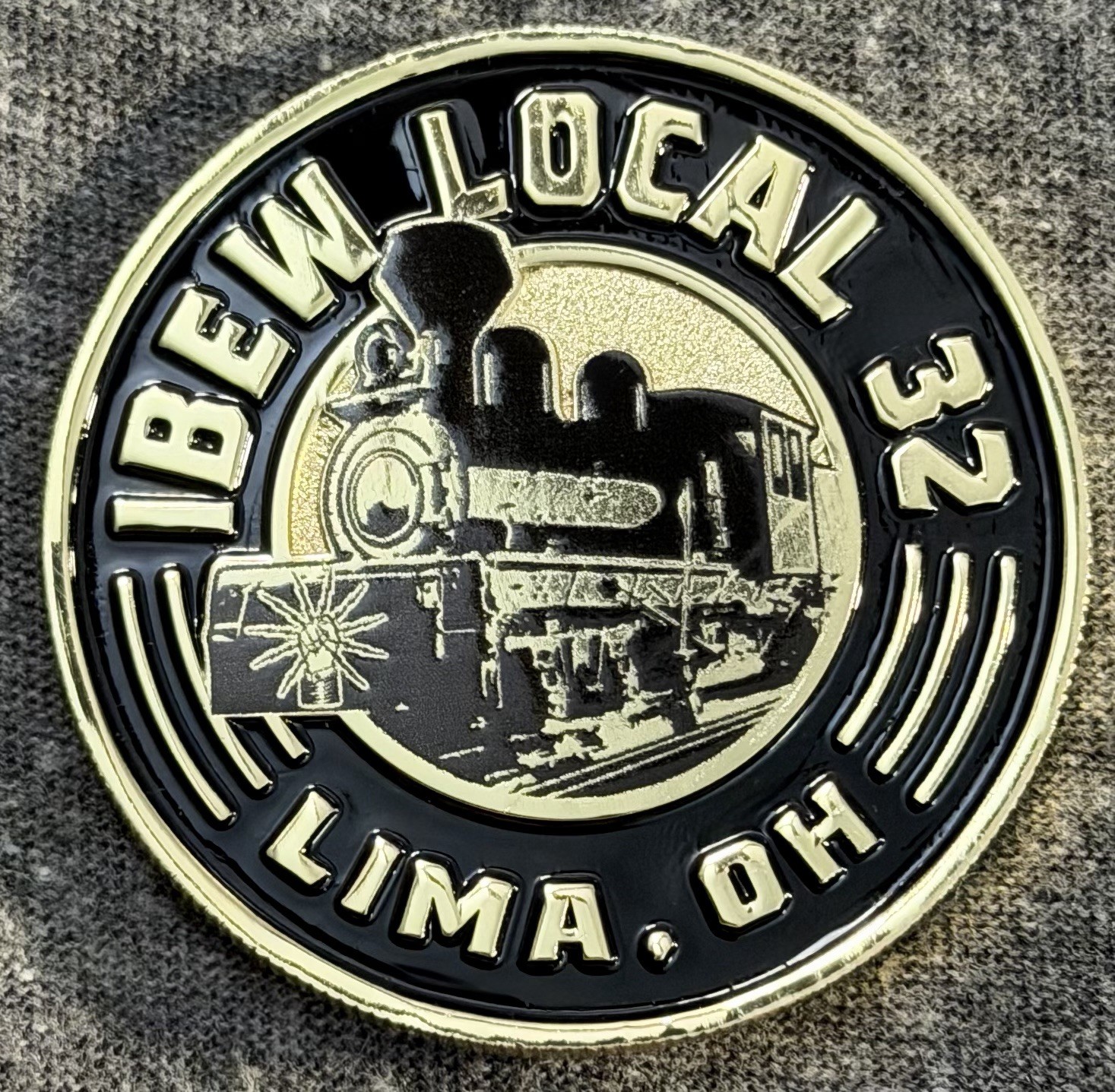 IBEW Local 32 Challenge Coin Lima Ohio Railroad Workers