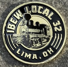 IBEW Local 32 Challenge Coin Lima Ohio Railroad Workers picture