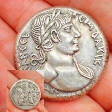 Ancient Roman Silver Denarius of Emperor Trajan / Felicitas Greco Coin picture