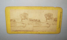 Old Antique Vtg 1800s Egypt Philae Phararoh's Bed Stereoview Photo Card Nice picture