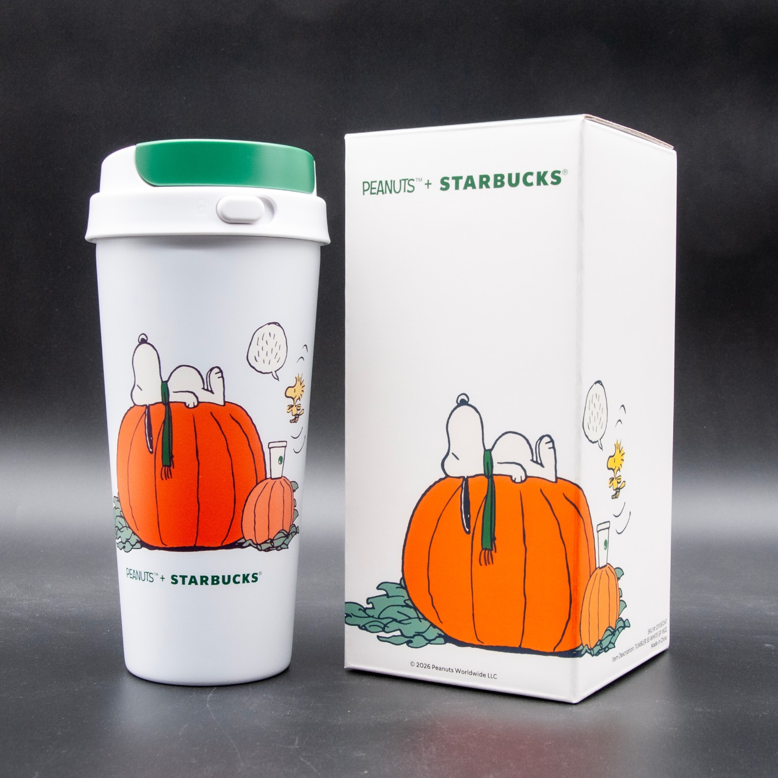 Starbucks Peanuts Snoopy Great Pumpkin 16oz Stainless Steel Tumbler 2026 New